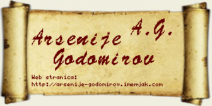 Arsenije Godomirov vizit kartica
